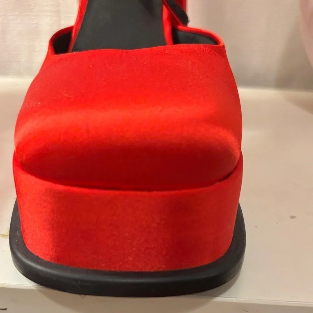 H&M Bold Red Platform Shoes